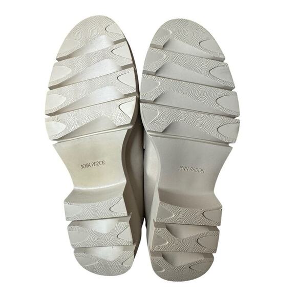 JENN ARDOR Women's Chunky Loafers Slip On Lug Sole Penny Loafer 7.5 Beige Matte - Picture 7 of 7